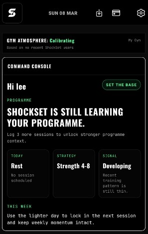 ShockSet Command Console dashboard